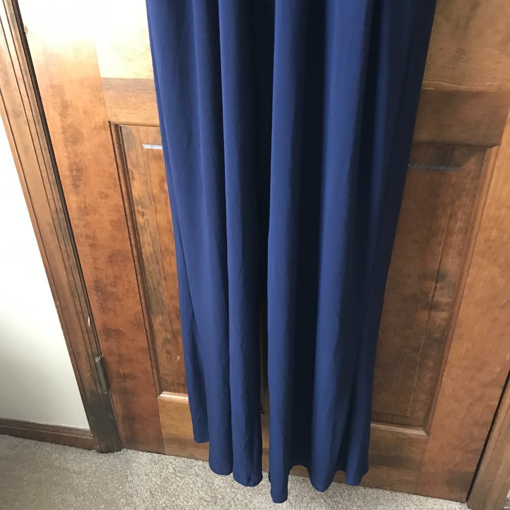Nikki by Nikki Poulos Navy V-Neck Jumpsuit Size 1X - Picture 6 of 12